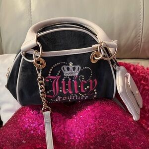 Juicy Couture Black and Pink Crossbody  Bag